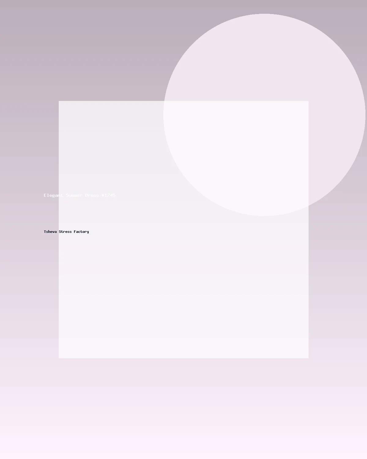 فستان صيفي أنيق #1745