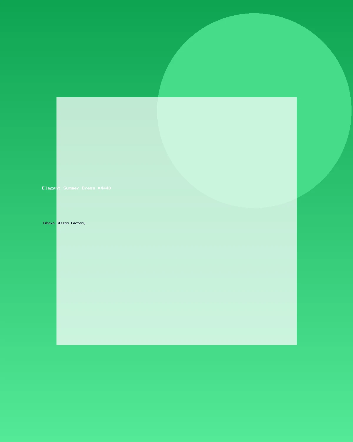 فستان صيفي أنيق #4440