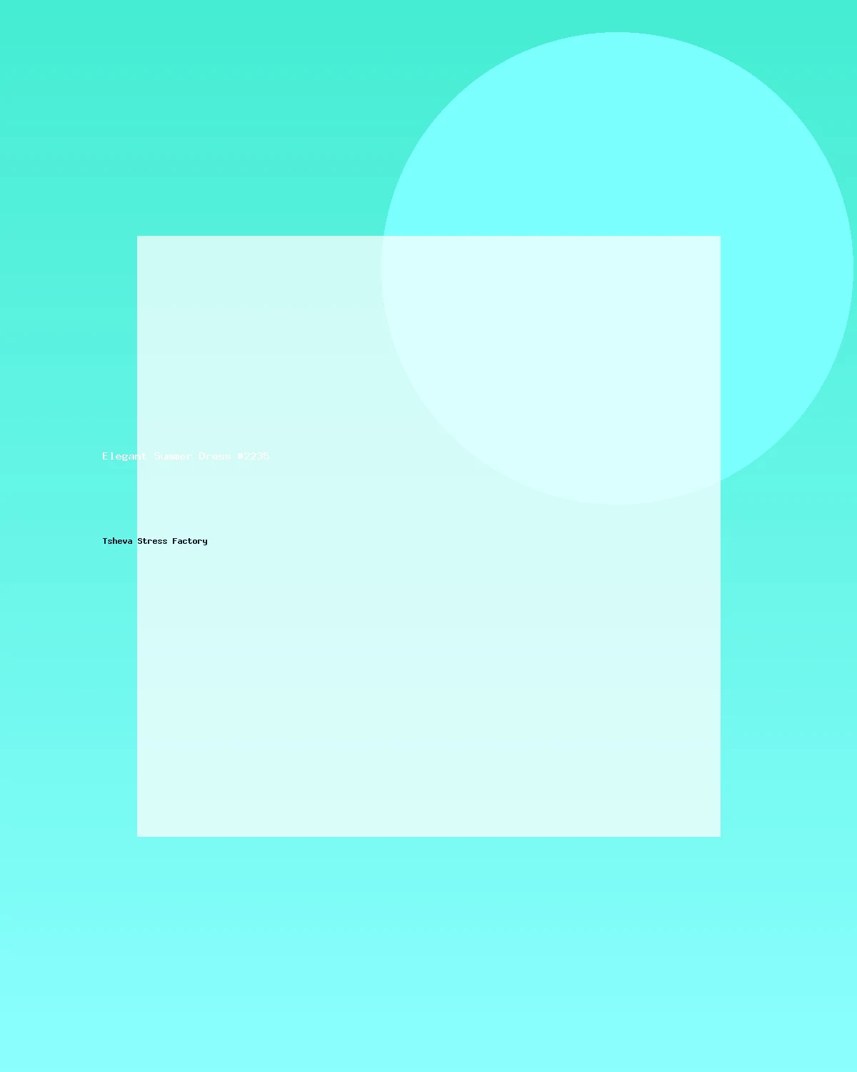 فستان صيفي أنيق #2235