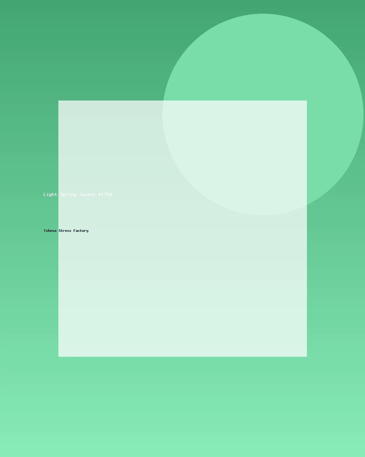 جاكيت خفيف للربيع #1758