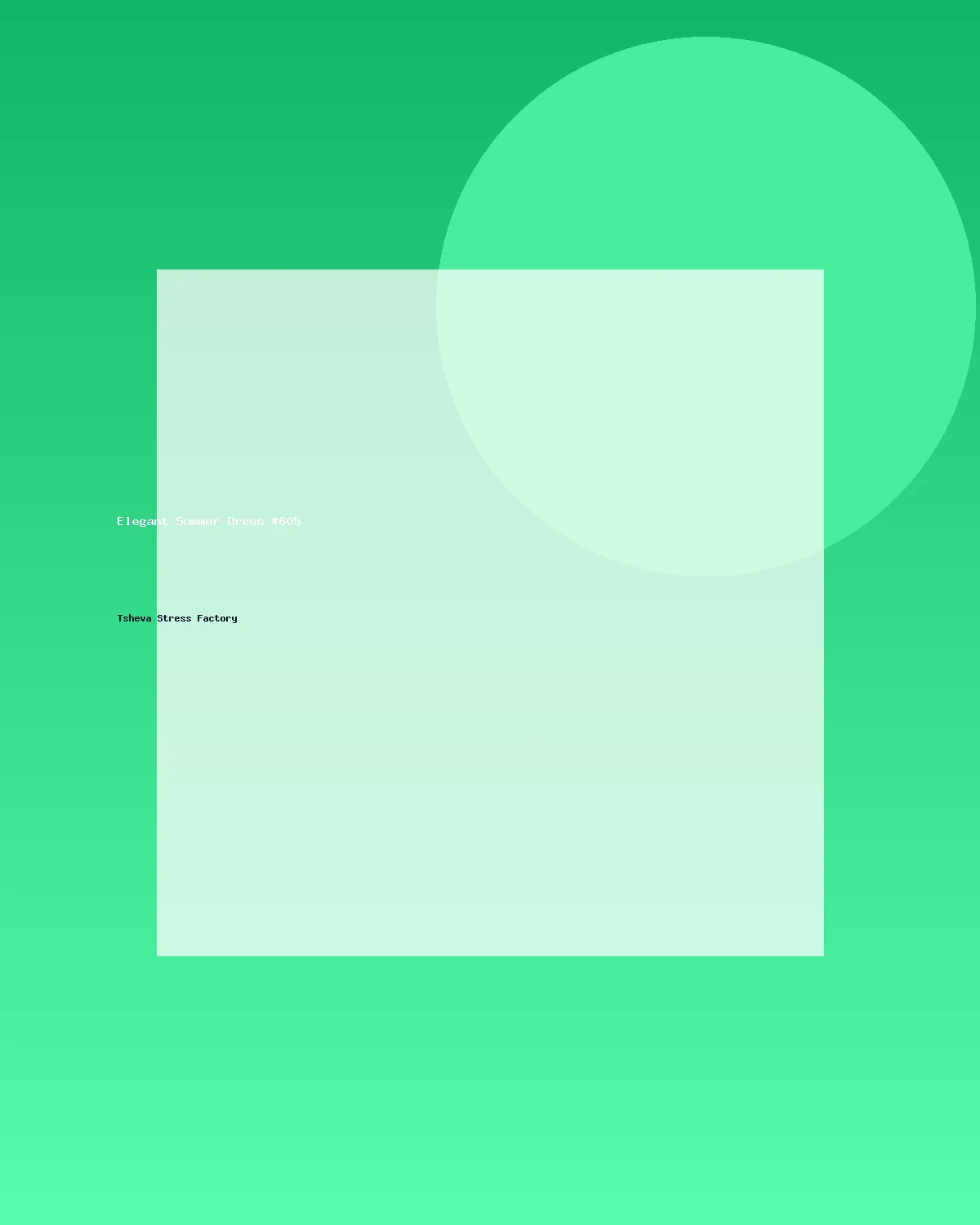 فستان صيفي أنيق #605