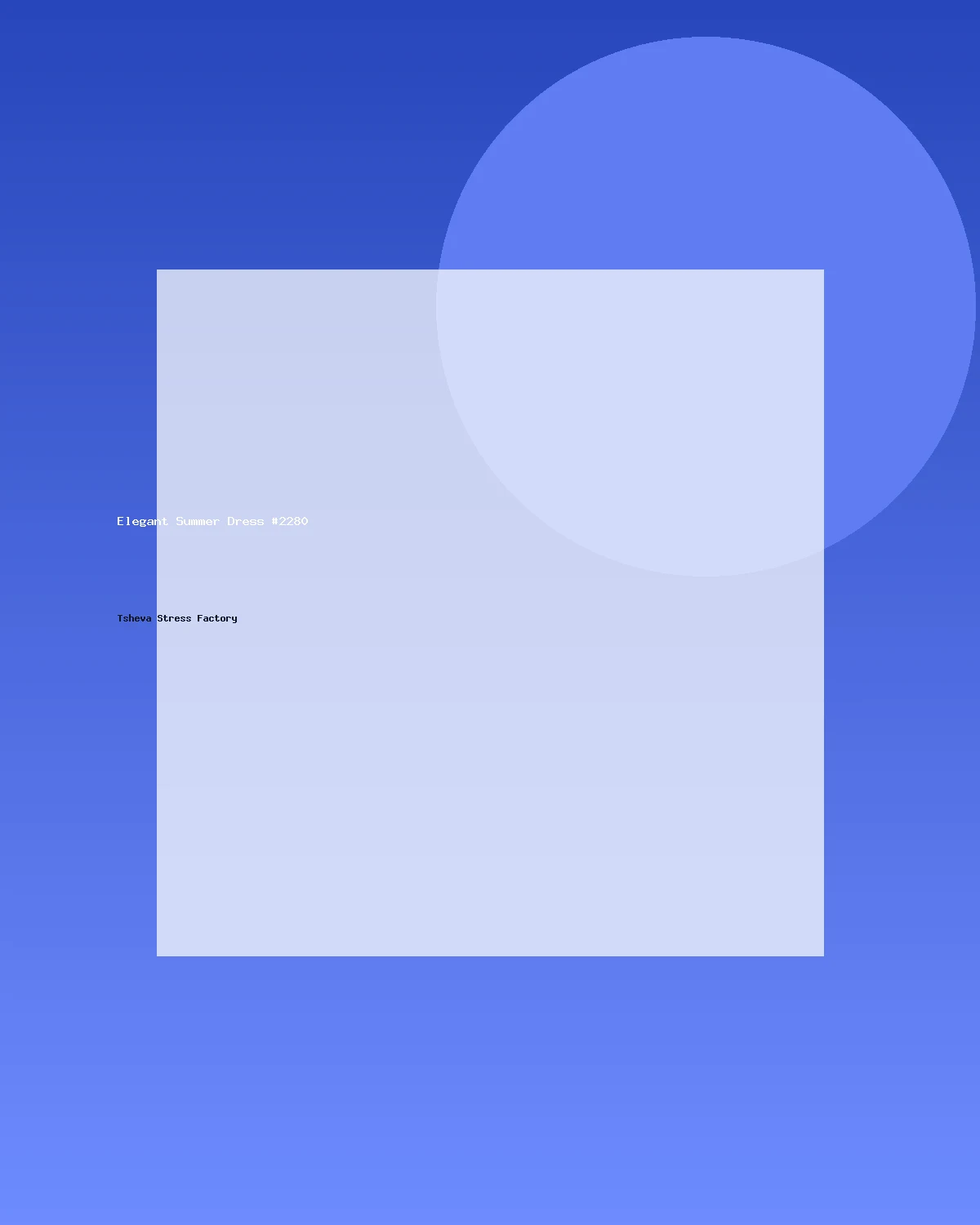 فستان صيفي أنيق #2280